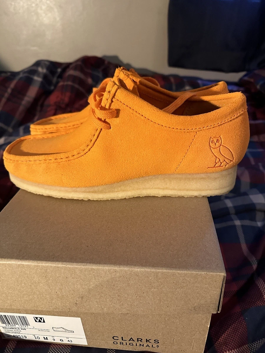 Octobers Very Own Clarks Wallabee Orange Suede US 10 OVO