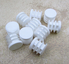 QTY 10 White Plastic 5/8" OD, 14-23 Gauge Round Tube End Cap Insert Plug Glide