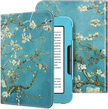 Case for Nook GlowLight 4 2021/GlowLight 4e 2022 Vegan Leather Folio Cover