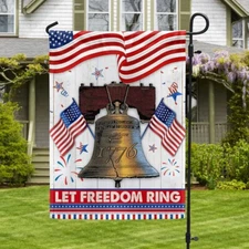 Let Freedom Ring Independence Day Liberty Bell Flag Graden Flag