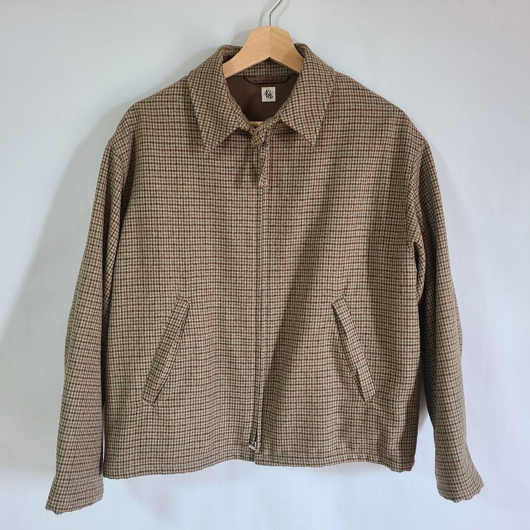 Kaptain Sunshine Drizzler Jacket Size 0 Check Wool Beige Kaptain Sunshine Drizzler Jacket Size 0 Check Wool Beige