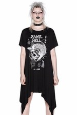 Killstar Rise Up Raise Hell Skull Gothic Punk Satanic Tunic Dress KSRA002517