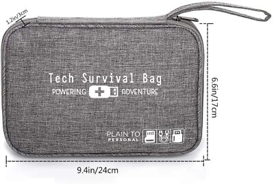 Electronic Organizer Travel Cable Bag Tech Survival Pouch Accessories Car