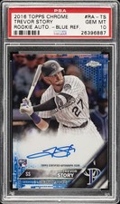 2016 TOPPS CHROME RC AUTOS BLUE REFRACTOR #RA-TS TREVOR STORY #/150 PSA 10 AUTO
