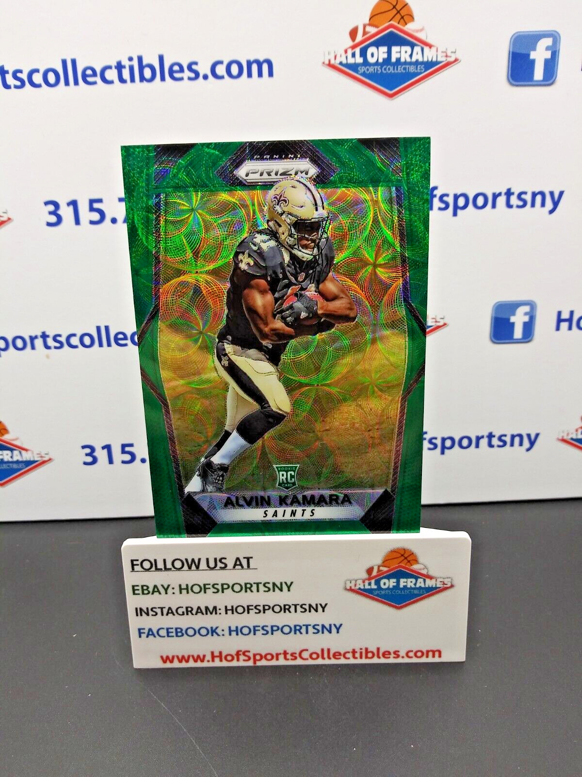 2017 PANINI PRIZM ALVIN KAMARA GREEN SCOPE ROOKIE 34/99 #291