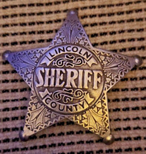 Pat Garrett Western Old West Lawman Lincoln County Sheriff Badge -Billy the Kid