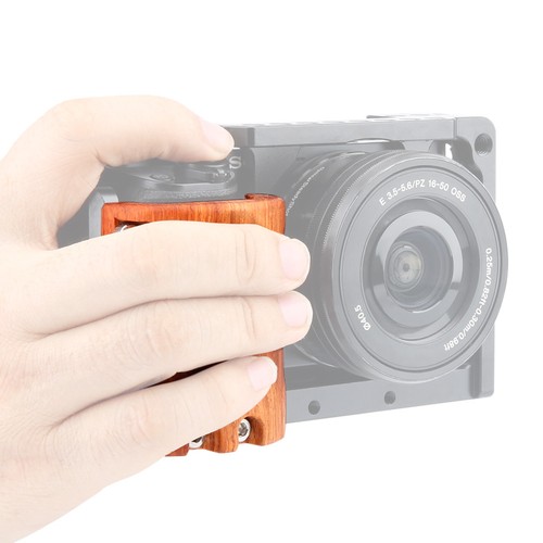 NICEYRIG Wooden Handle Handgrip for Sony A6000 A6300 A6500 ILCE-6500 Camera cage - Photo 4/10