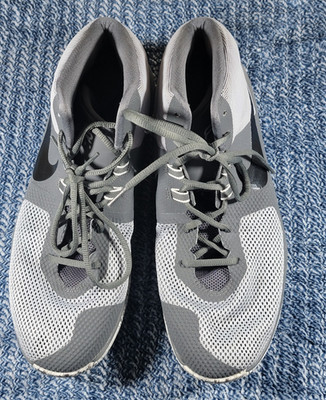 Nike Air Precision Low Top Mesh Lace-Up Athletic Sneakers Gray Black 898455-004