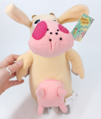 Cow and Chicken Plush Toy With Tag Vintage Cartoon Network 2001 Nanco