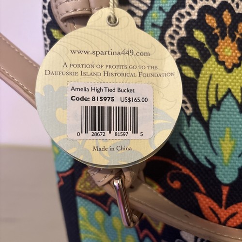 Spartina 449 Daufuskie Island Amelia High Tied Bucket Handbag/Tote Stunning NWT - Picture 4 of 7