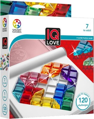 Smart Games IQ Love Puzzlespiel mit 120 Herausforderungen ab 7+ Jahren