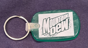Vintage Mountain Dew Soda Pop advertising keychain