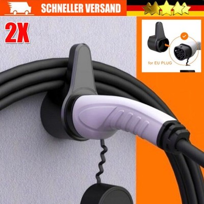 2x Typ 2 Halter Wandhalterung Steckerhalter EV Ladegerät Kabel Wasserdicht