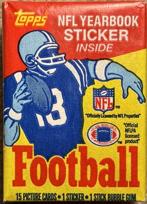 Sealed 1985 Topps Football Wax Pack - Pos. Moon, Elway, Marino, Payton, Montana!