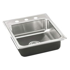 JUST MANUFACTURING Just,DropIn Sink,Squar,12inx12inx5-1/2in 13G622