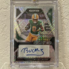 2024 Prizm Draft Picks Bucky Irving Saturday Star #27 Autograph Mojo /25 RC