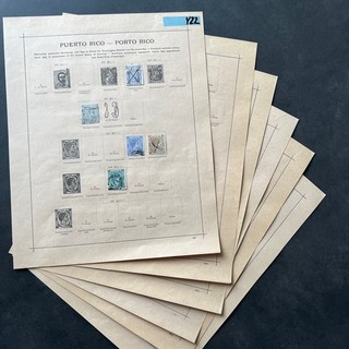 Puerto Rico Briefmarken Vordruck Sammlung 1875–1900 6 Seiten y22