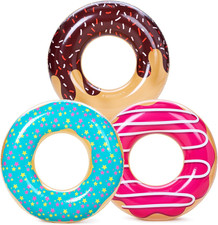 Donut Pool Float 32 Pack , Funny Pool Tube Toys for Swimming Pool Party and D
