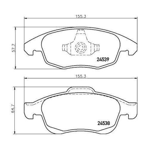 Plaquettes de frein Hella 8DB 355 013-341 pour Citroën DS