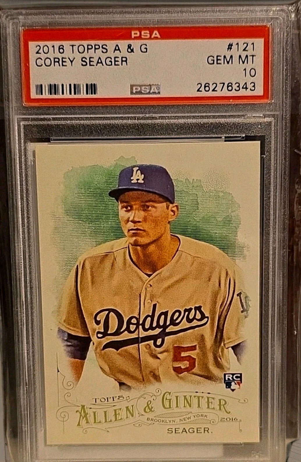 Corey Seager Rookie PSA 10 2016 Topps Allen & Rookie #121