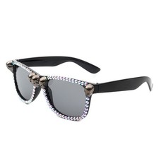 Women Rhinestone Skull Sunglasses Gothic Square Frame Retro Punk Rock Fashion