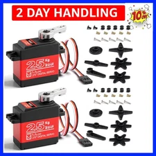2Pcs 25KG High Torque RC Servo, Waterproof Servo Motor Compatible with 1/8, 1...