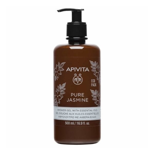 Gel de Ducha Apivita Pure Jasmin 500ml Con Aceites Esenciales, Aloe Vera, Pantenol