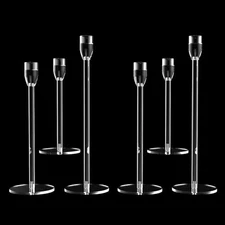 2 Sets Holders 3 Piece Set Taper Candle Holder with Different Candlestick 6