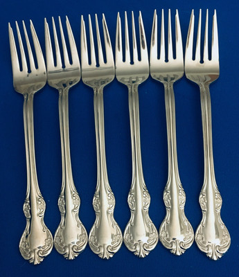 Wallace Camden Stainless Salad Forks - Set of 6  Shinny AND BRIGHT