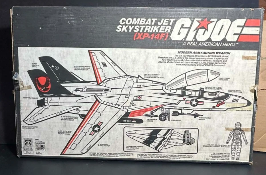 Combat Jet Skystriker Gi Joe ARAH Hasbro 1983 Completo En Caja Original De Colección Foto 2 de 4