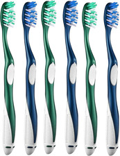 Fremouth Extra Firm Toothbrushes for Adults, Extra Hard Bristles, 6 Count