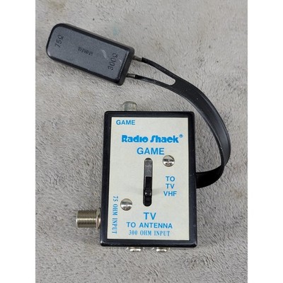 Radio Shack Vintage Game TV Antenna RF Switch Box 75 300 Ohm Coaxial Adapter