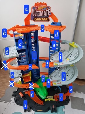 Ersatzteile Hot Wheels Megacity Parkgarage mit T-Rex-Angriff Ultimate Garage