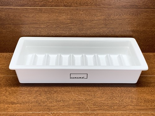 HAMAMA White Ceramic Single Microgreens Growing Tray 12.5” X 2” X 6.5”