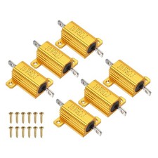 8 Ohm 10W 5%Load Resistor Kit, Aluminum Resistors with Screws Gold, Pack of 6