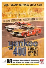 Yankee 400 1971 Vintage-Style NASCAR Bobby Allison Racing Poster