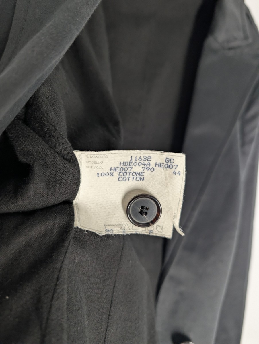 Vtg 90s Katharine Hamnett London Jacket Black Polished Cotton