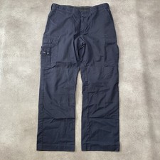 Dickies Cargo Trousers Mens 38" Straight Fit Workwear Pants, Navy