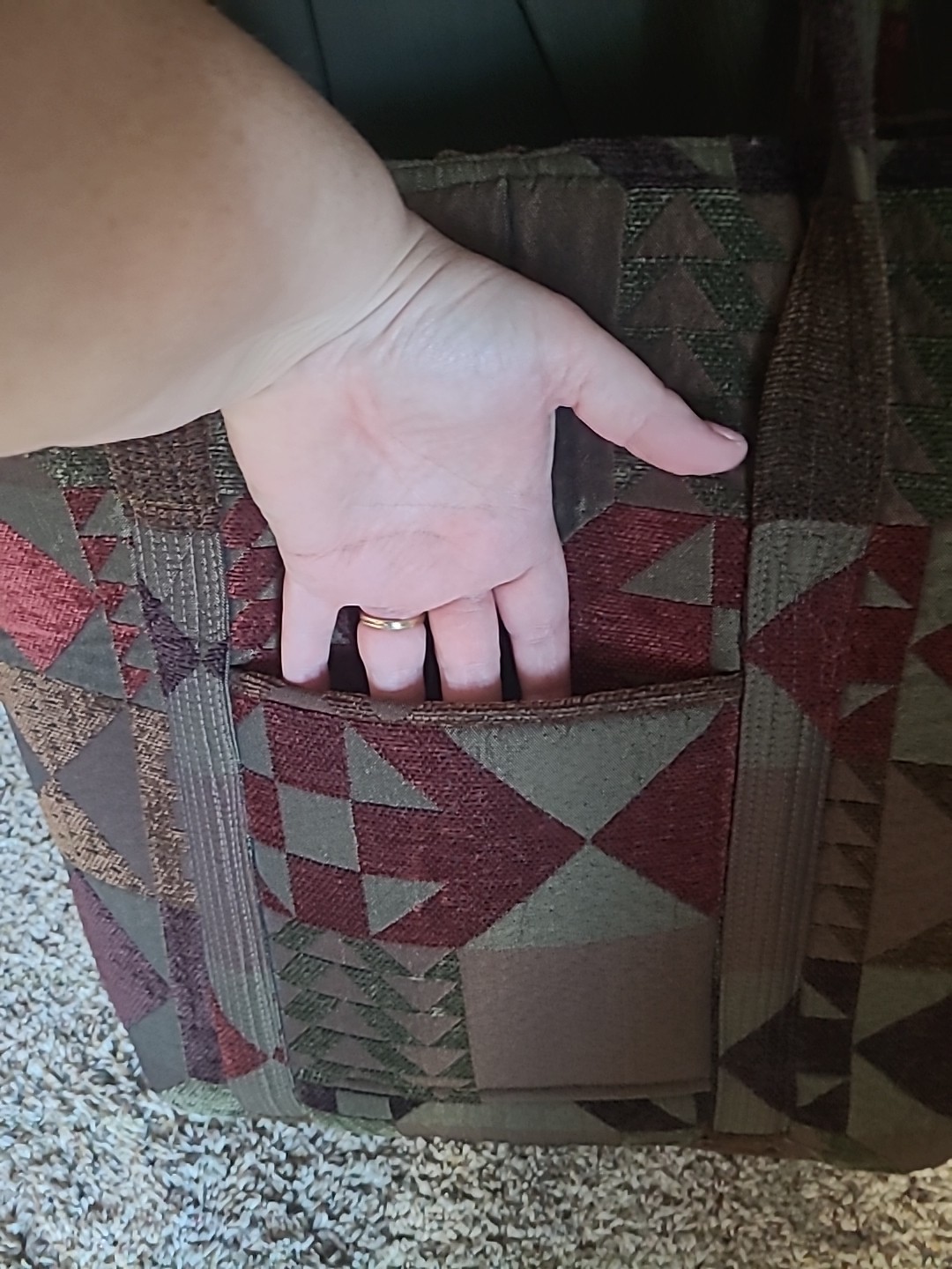 Donna Sharp Quilted Patchwork Brown Earth Tote La… - image 13