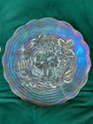Antique 1900th NORTHWOOD “ROSE SHOW” White CARNIVAL GLASS Plate 9.25" L@@K