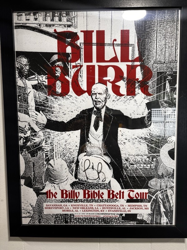 Signed Bill Burr The Billy Bible Belt Tour Poster - The Billy Bible Belt Tour
