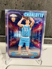 Topps 2024-25 Chrome Tidjane Salaün Rookie #148 Charlotte Hornets NBA Card