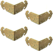 4Pcs Vintage Style Antique Brass Embossing Decorative Corner Protectors Classica