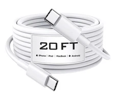 USB C to USB C Cable 20FT 60W Fast Charging Extra Long C to C Cable Premium T...