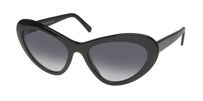 NEW ANDY WOLF BLAIR SUNGLASSES A AUSTRIA WOMENS PLASTIC CAT EYE BLACK 57-18-140