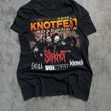 slipknot knotfest band music tour short sleeve black shirt KV41510