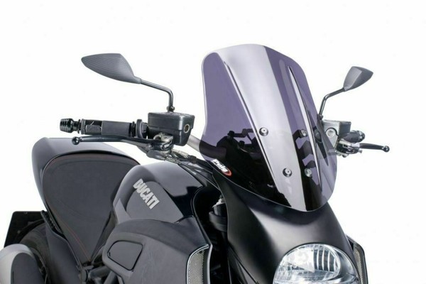 Puig Touring Windschild Windschutz Windabweiser Rauchglas Ducati Diavel 2011--image