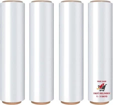 Rollo de film estirable - Resistente, industrial, 18 pulgadas, 1500 pies