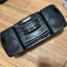 TESTED 100% JVC PC-XC30 Boom Box 6-CD Changer AM/FM Radio Dual Cassette Portable