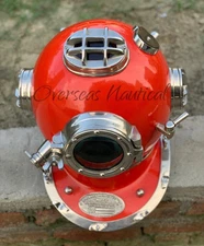 18" Diving Helmet US Navy Mark V Deep Sea Divers Antique Scuba SEA Divers Helmet